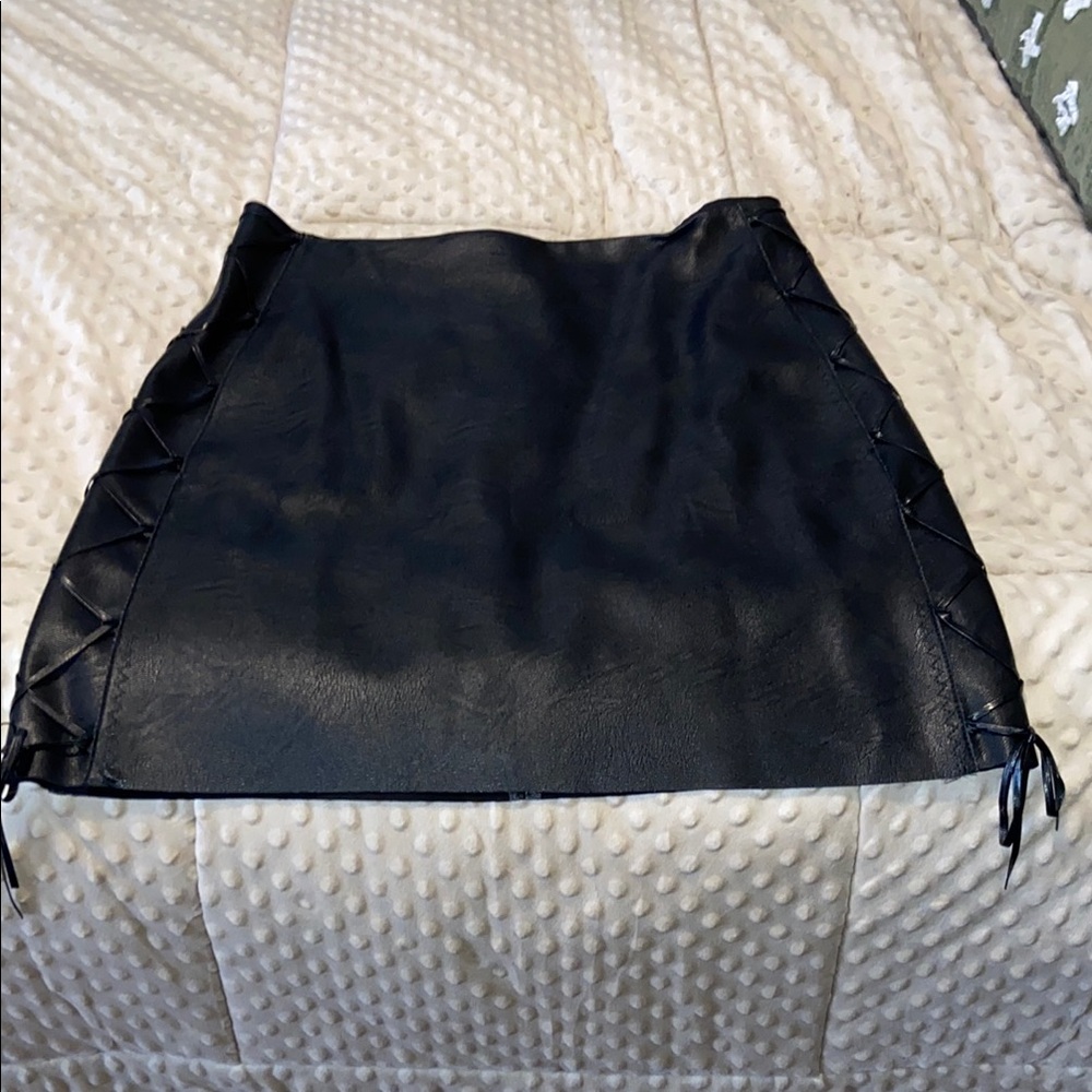 Stella McCartney SKIN FREE SKIN “leather” Black Mini skirt